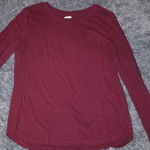 burgundy top